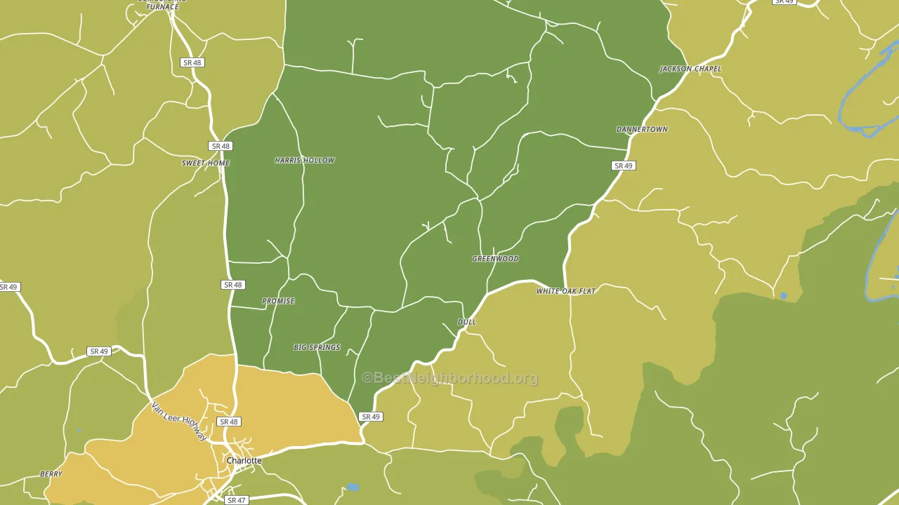 37036, TN block-group voter-turnout map