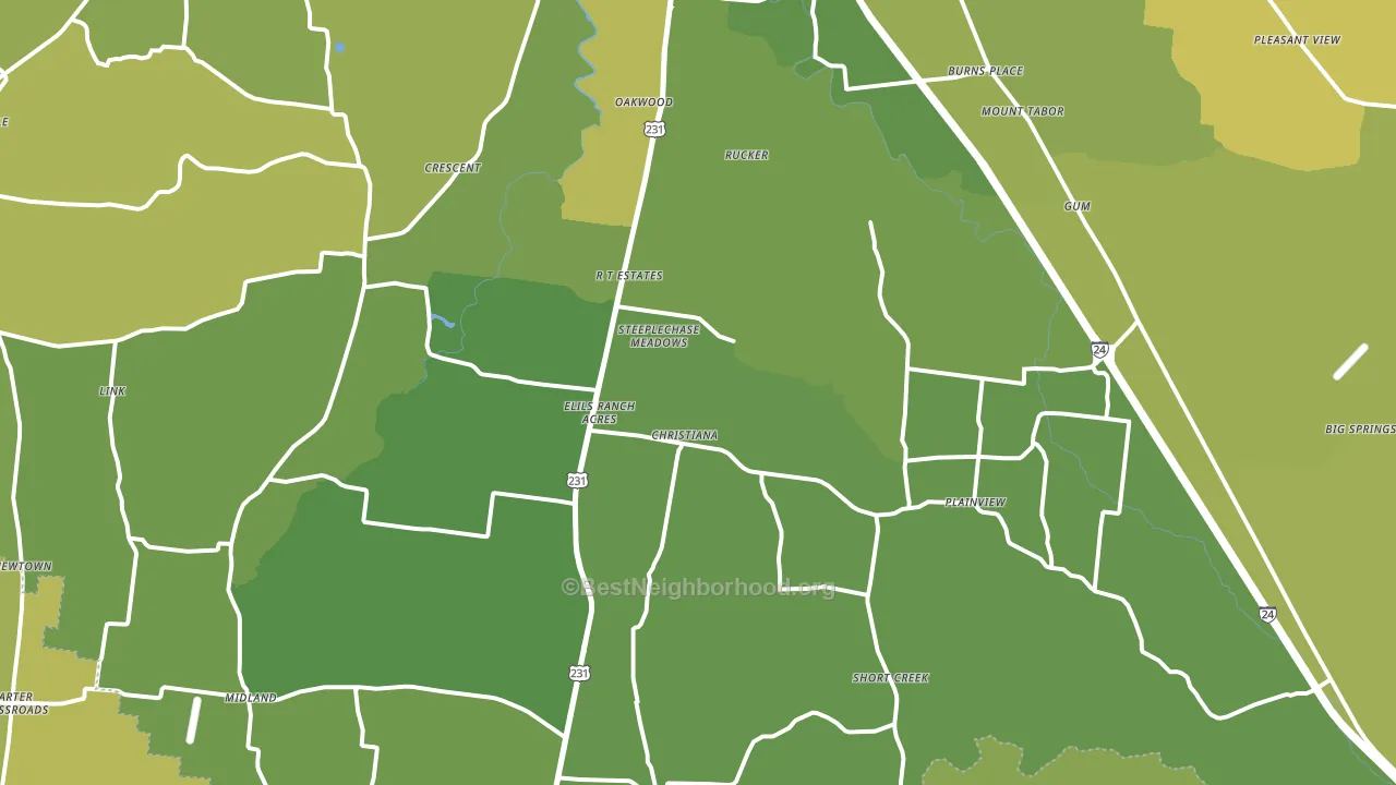 37037, TN block-group voter-turnout map