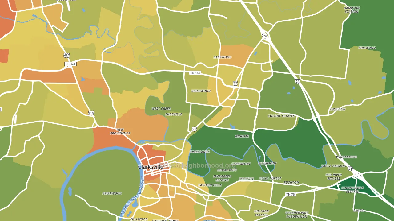37040, TN block-group voter-turnout map