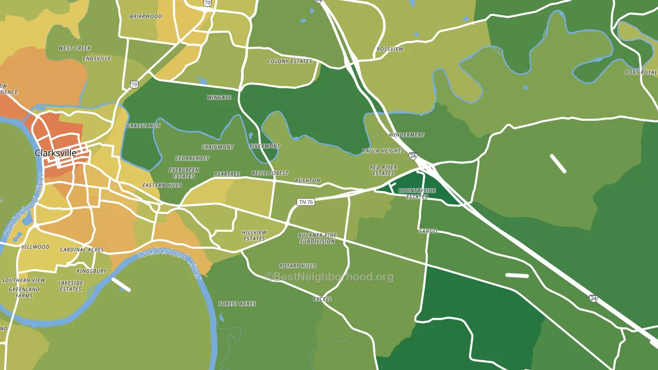 37043, TN block-group voter-turnout map