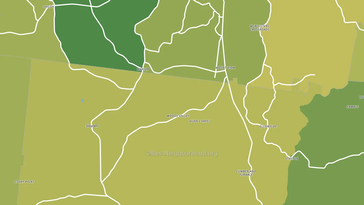 37051, TN block-group voter-turnout map