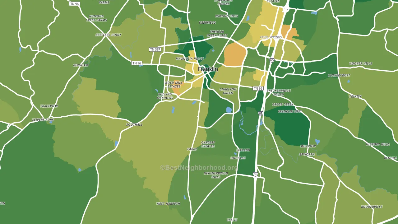 37064, TN block-group voter-turnout map