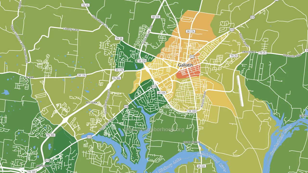 37066, TN block-group voter-turnout map
