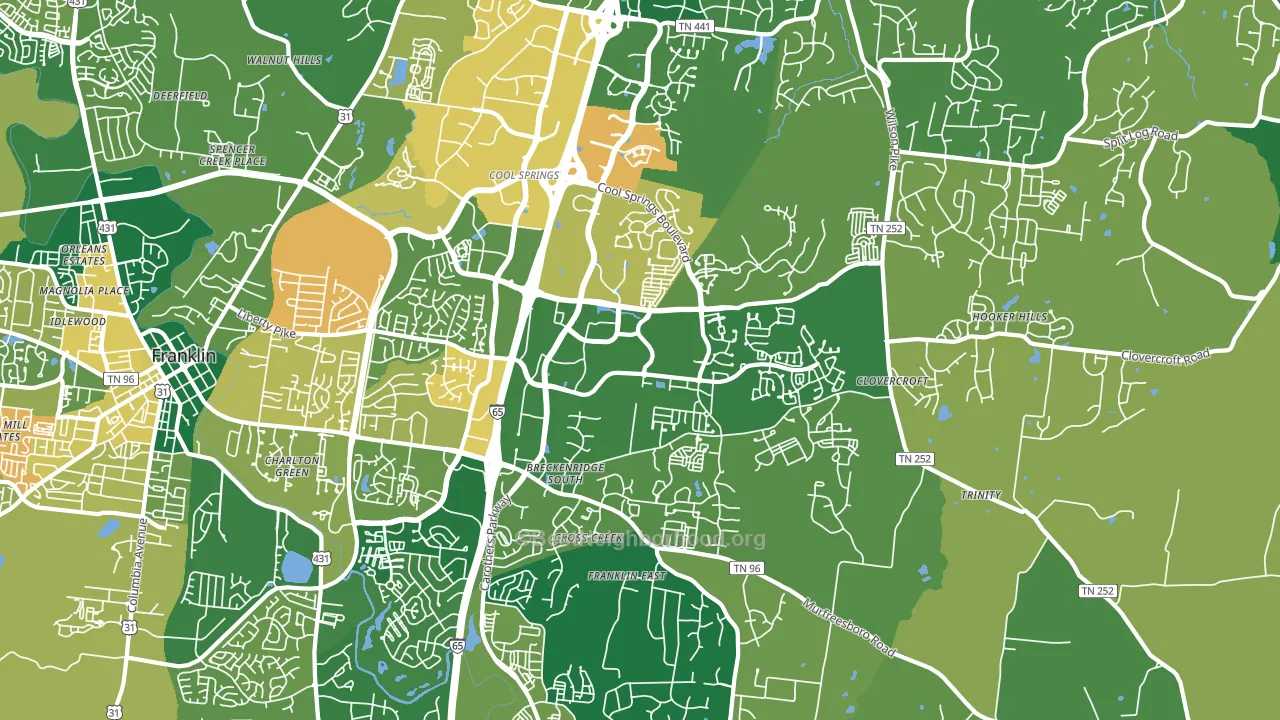 37067, TN block-group voter-turnout map