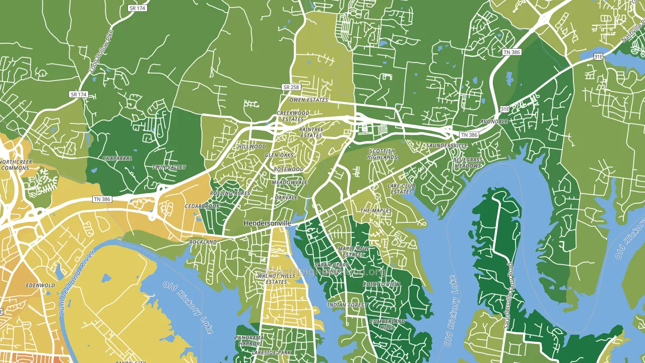 37075, TN block-group voter-turnout map