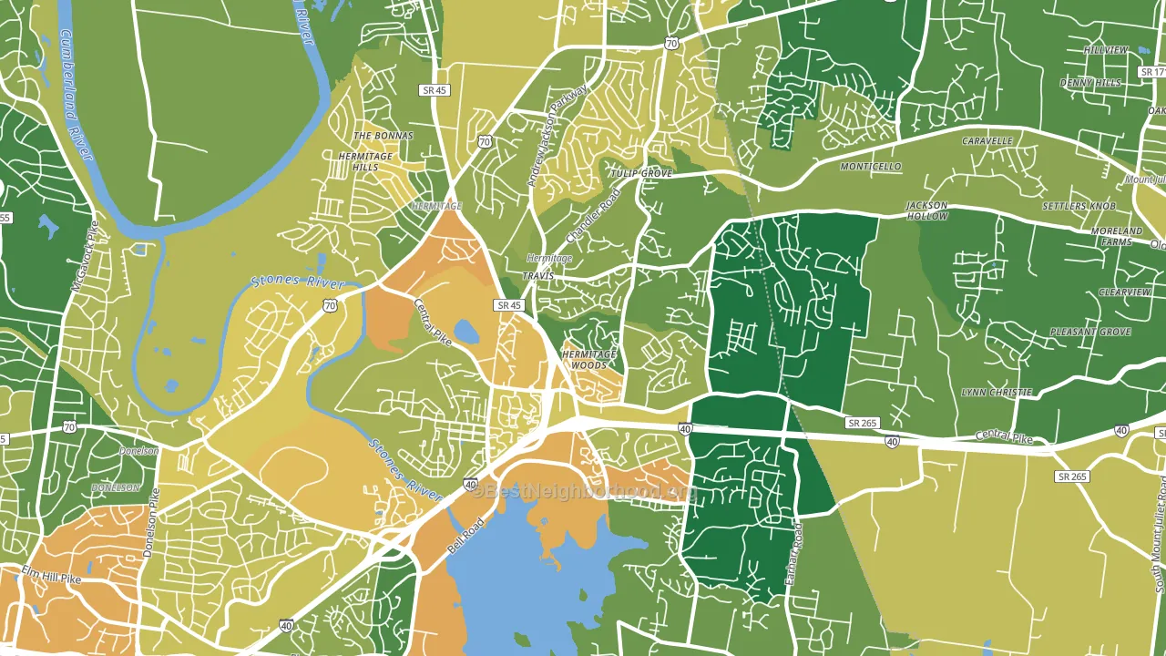 37076, TN block-group voter-turnout map
