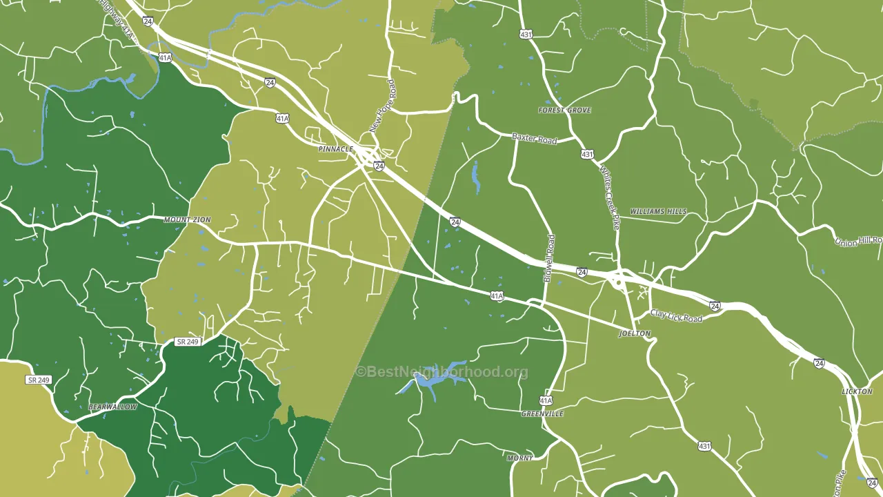 37080, TN block-group voter-turnout map