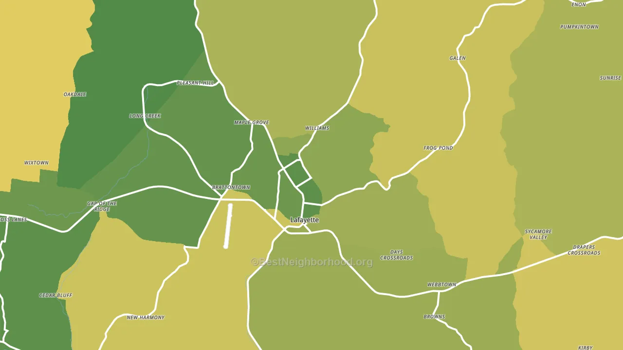 37083, TN block-group voter-turnout map