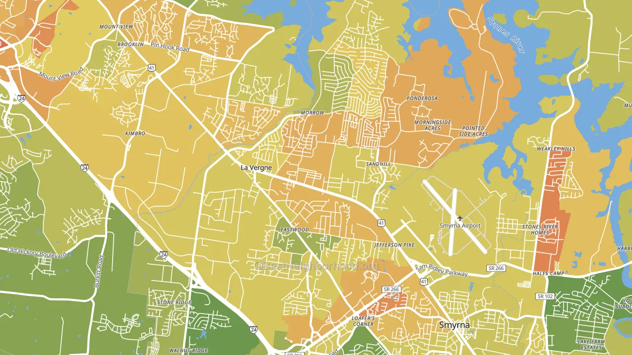 37086, TN block-group voter-turnout map