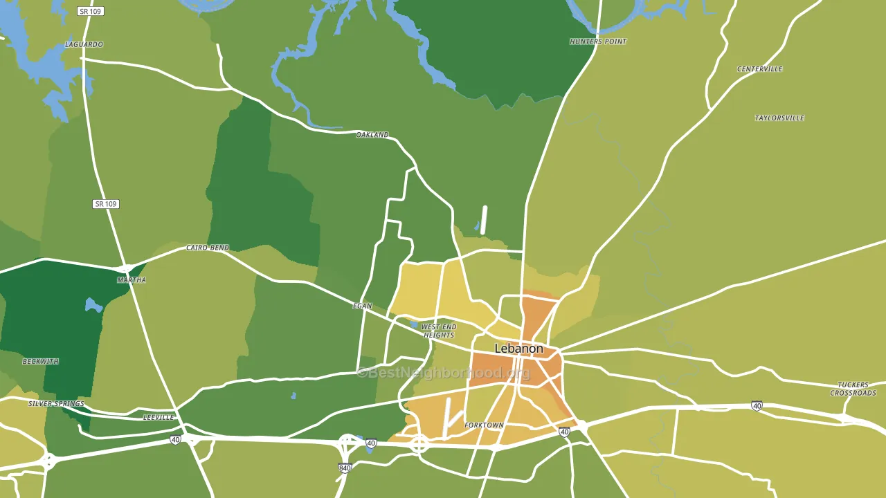 37087, TN block-group voter-turnout map