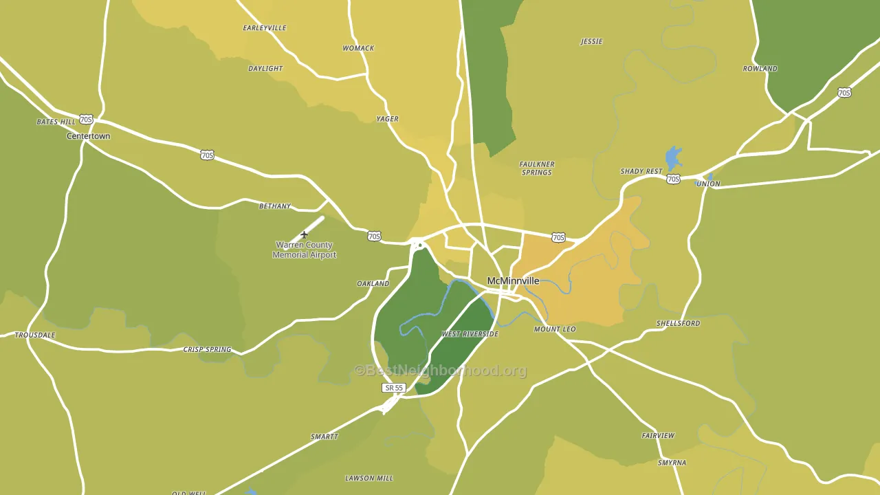 37110, TN block-group voter-turnout map