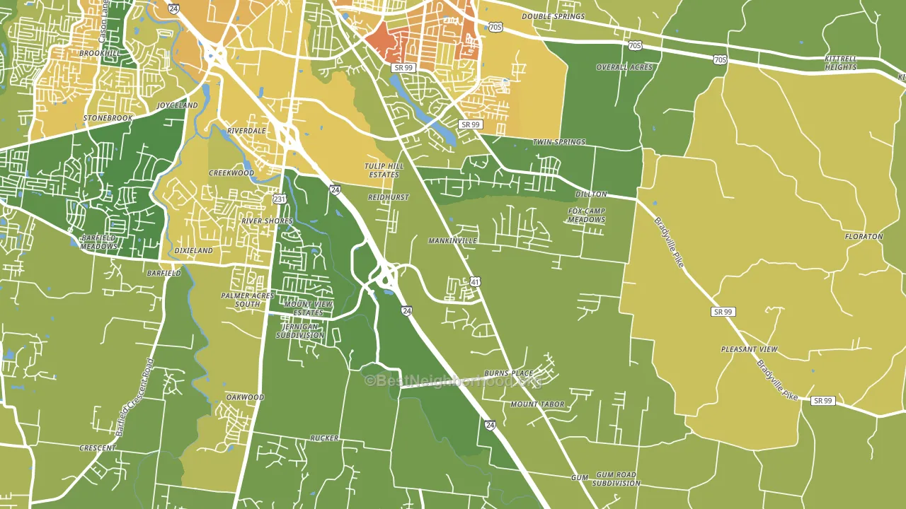 37127, TN block-group voter-turnout map
