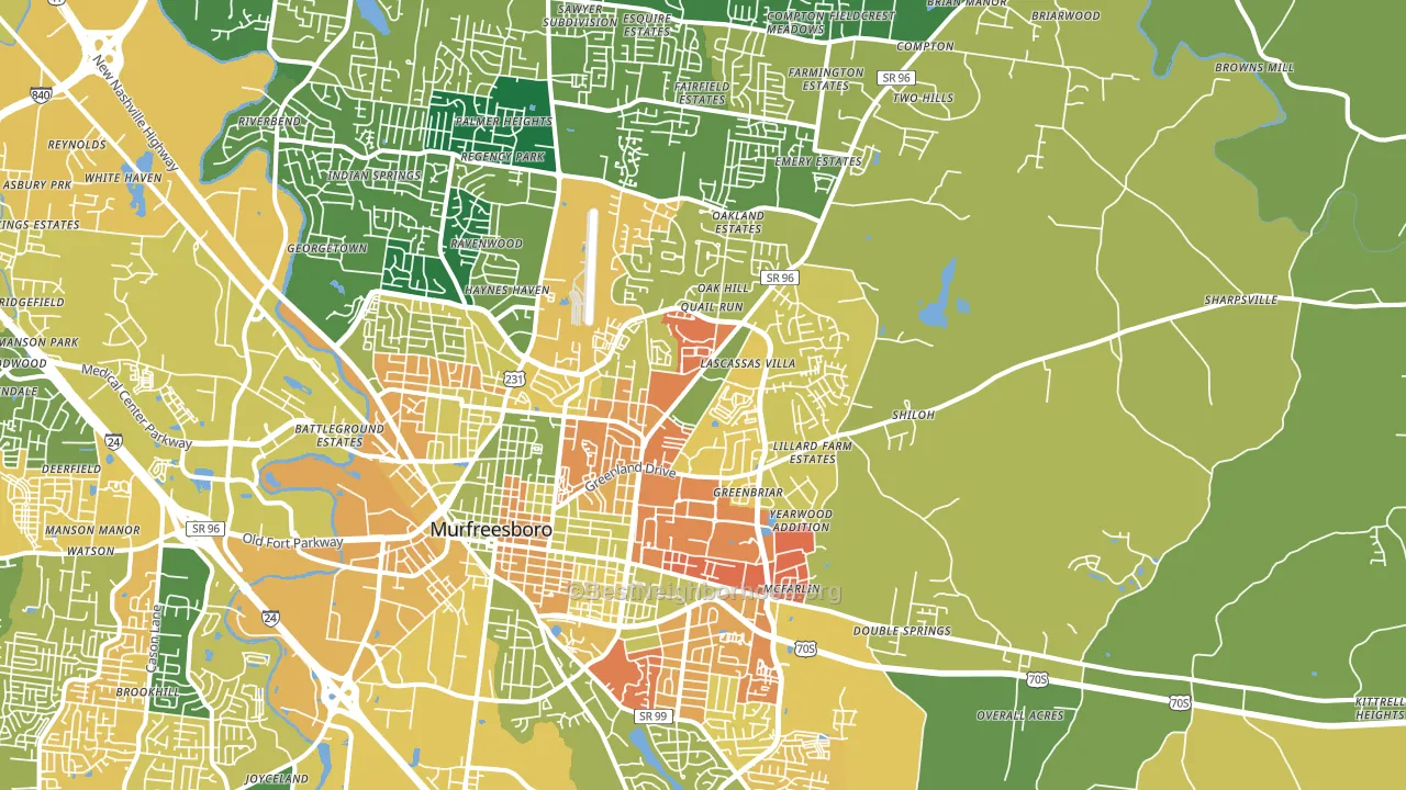 37130, TN block-group voter-turnout map