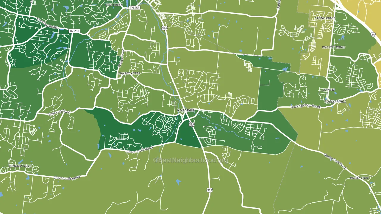 37135, TN block-group voter-turnout map