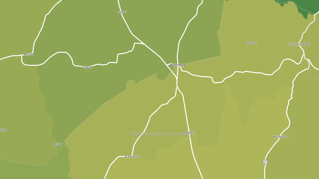 37144, TN block-group voter-turnout map