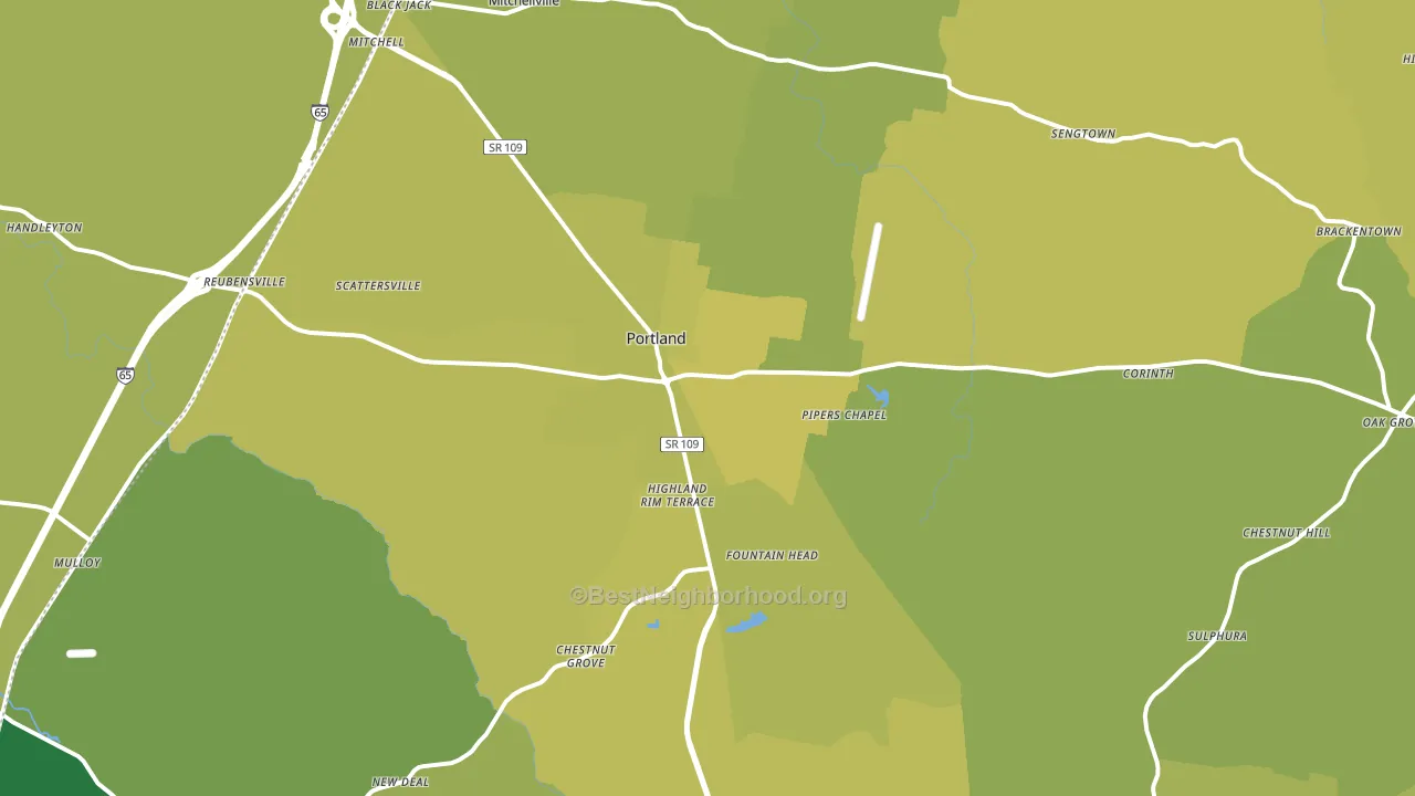 37148, TN block-group voter-turnout map