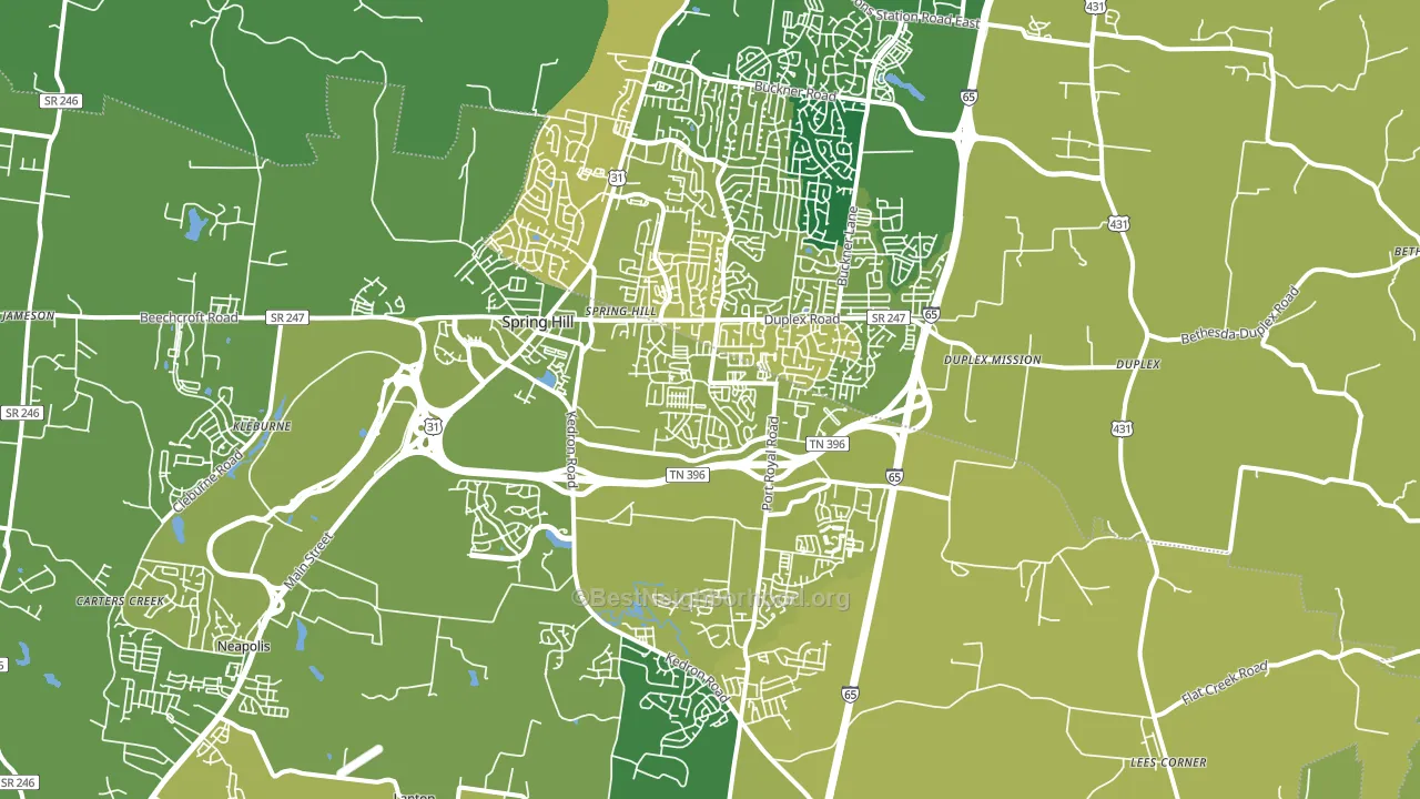37174, TN block-group voter-turnout map