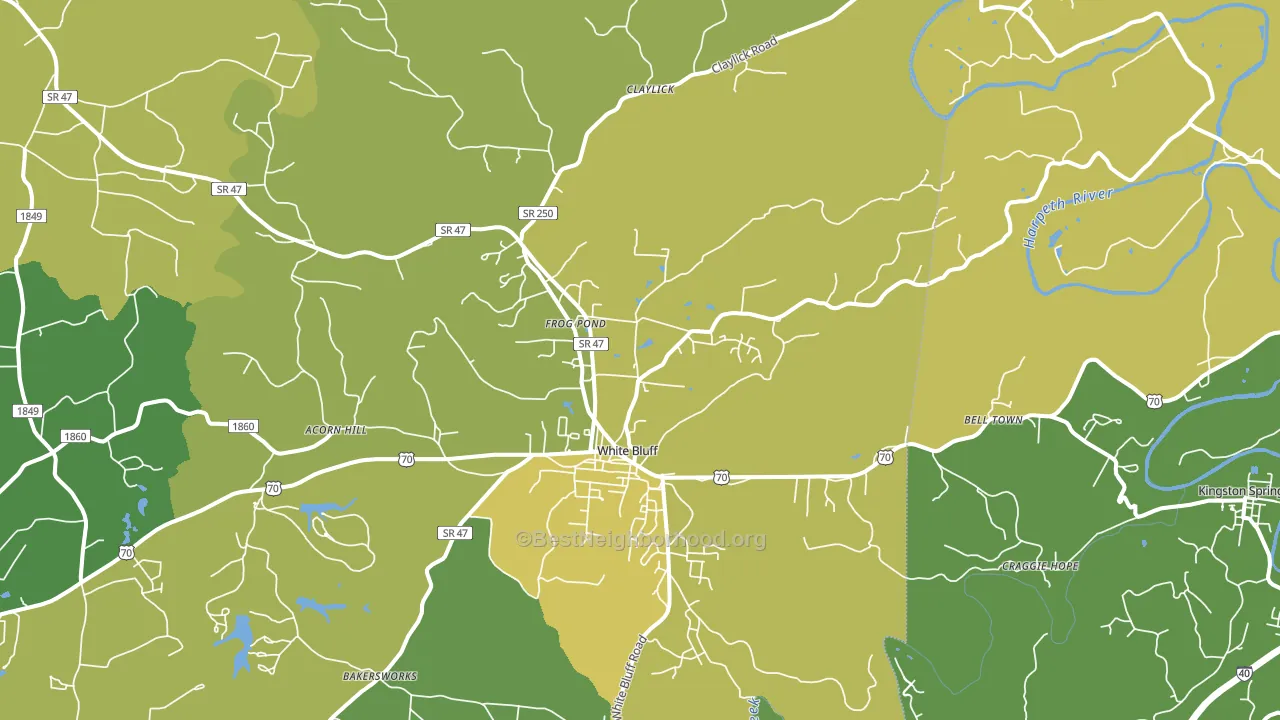 37187, TN block-group voter-turnout map