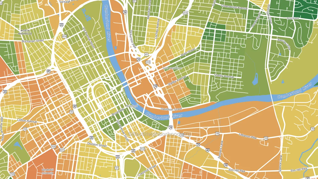 37213, TN block-group voter-turnout map