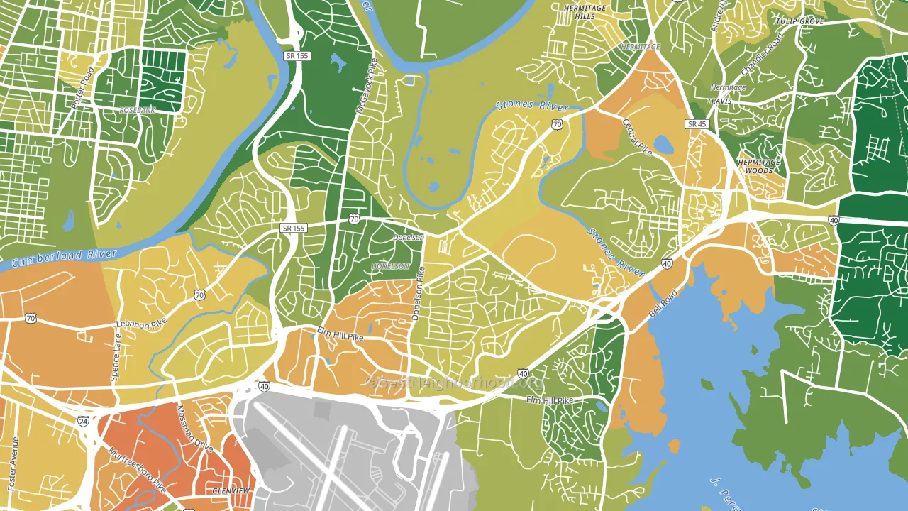 37214, TN block-group voter-turnout map