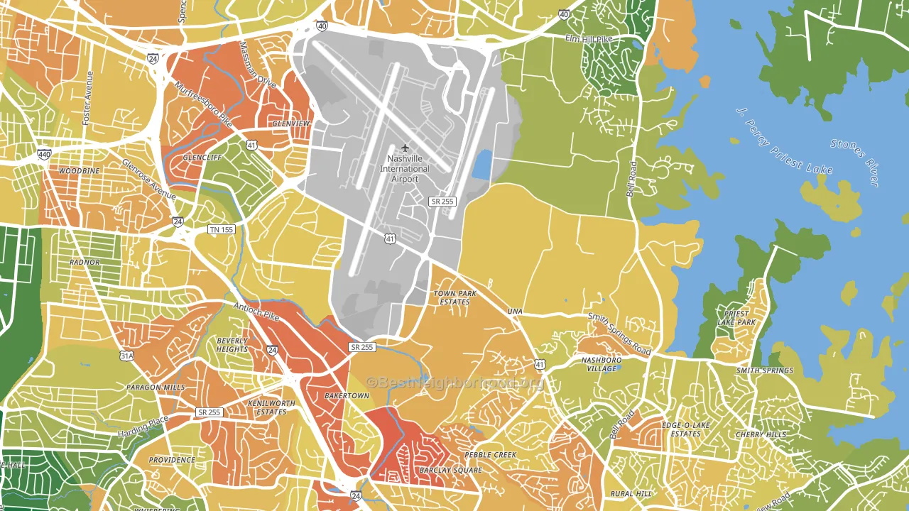 37217, TN block-group voter-turnout map