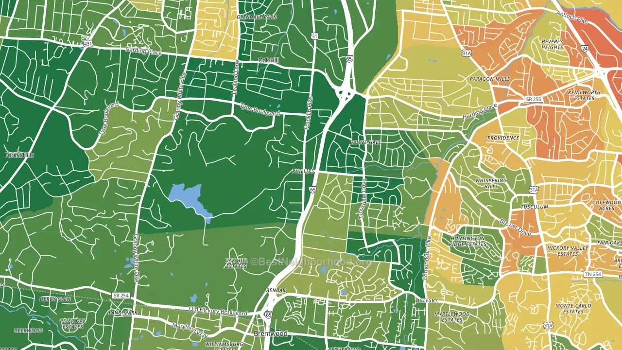 37220, TN block-group voter-turnout map