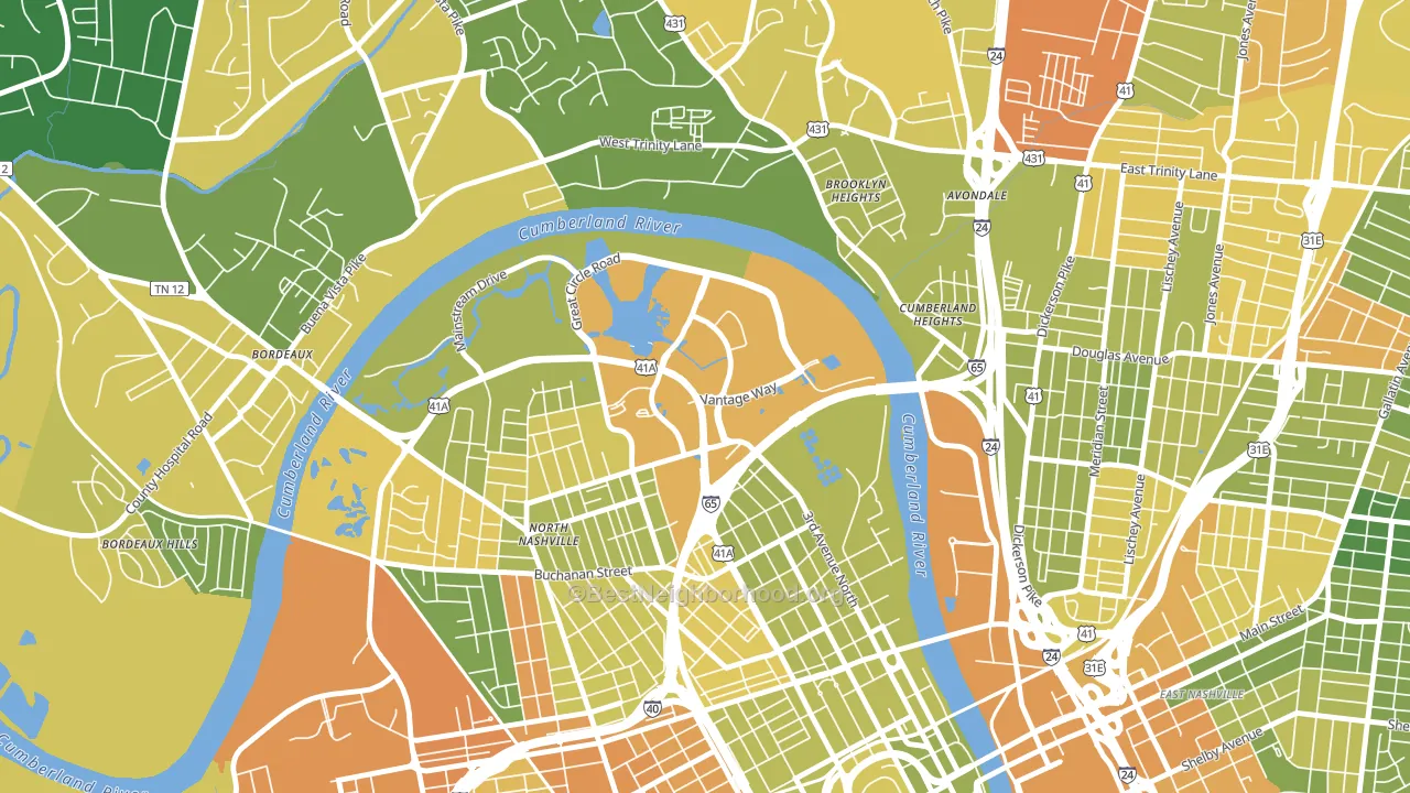 37228, TN block-group voter-turnout map