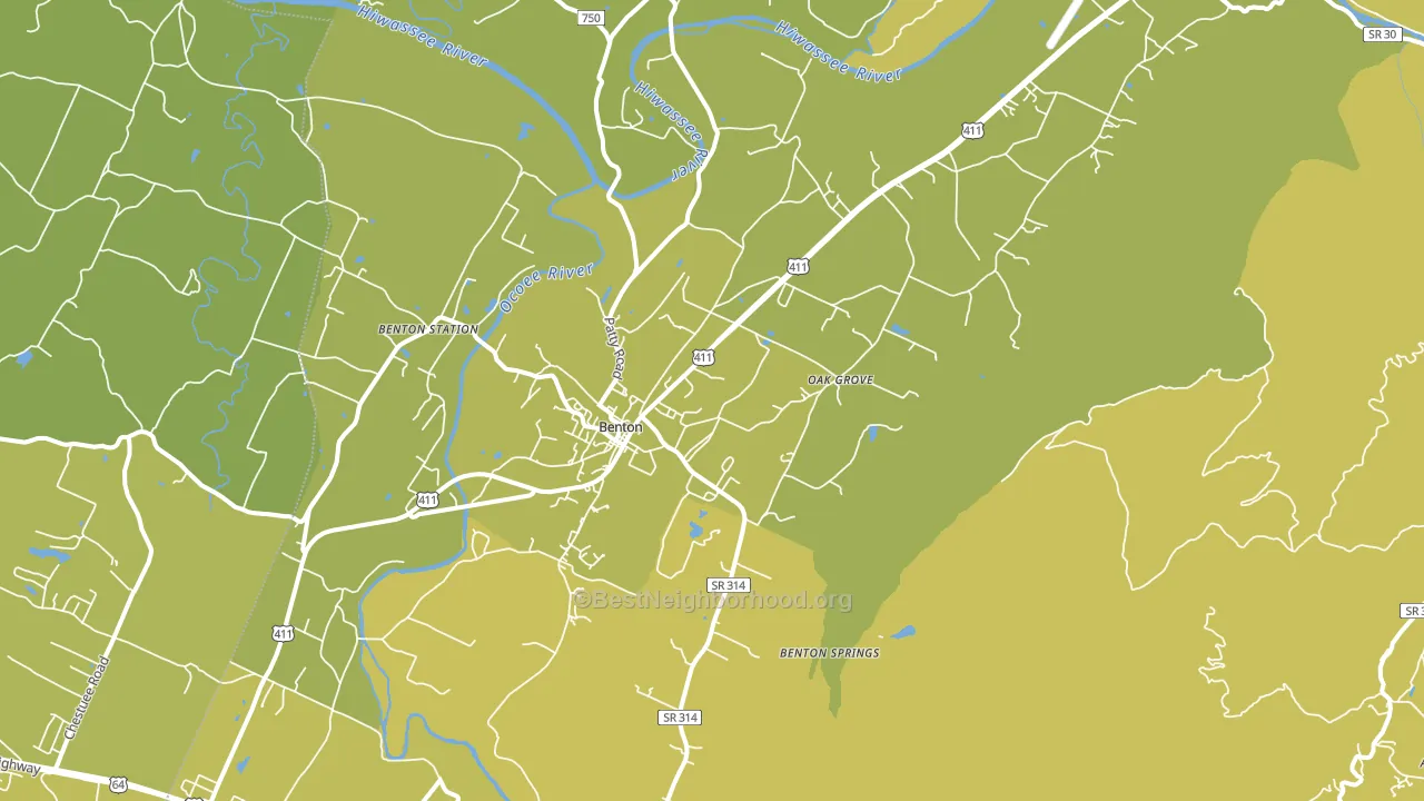 37307, TN block-group voter-turnout map