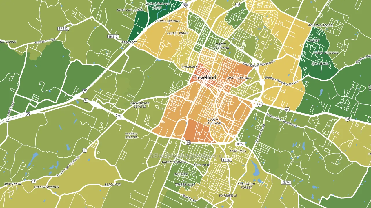 37311, TN block-group voter-turnout map