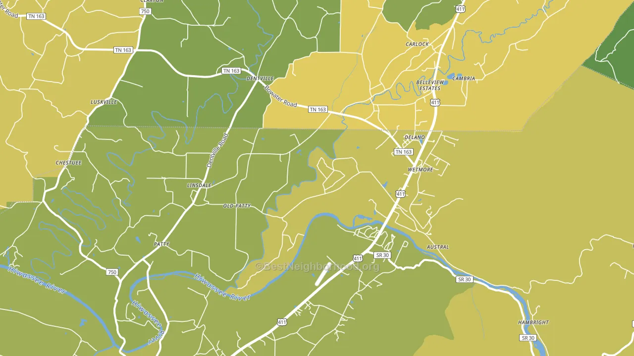 37325, TN block-group voter-turnout map