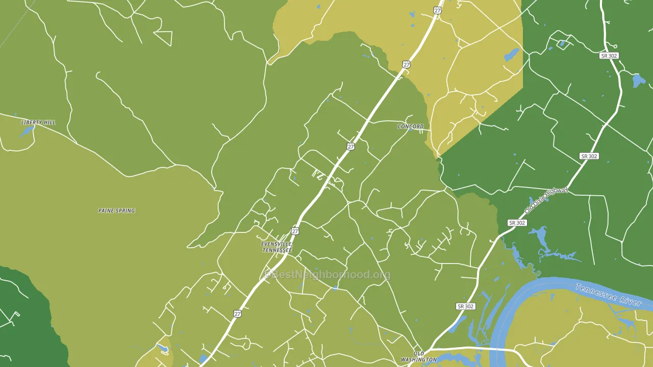 37332, TN block-group voter-turnout map