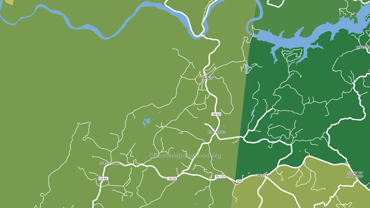 37333, TN block-group voter-turnout map