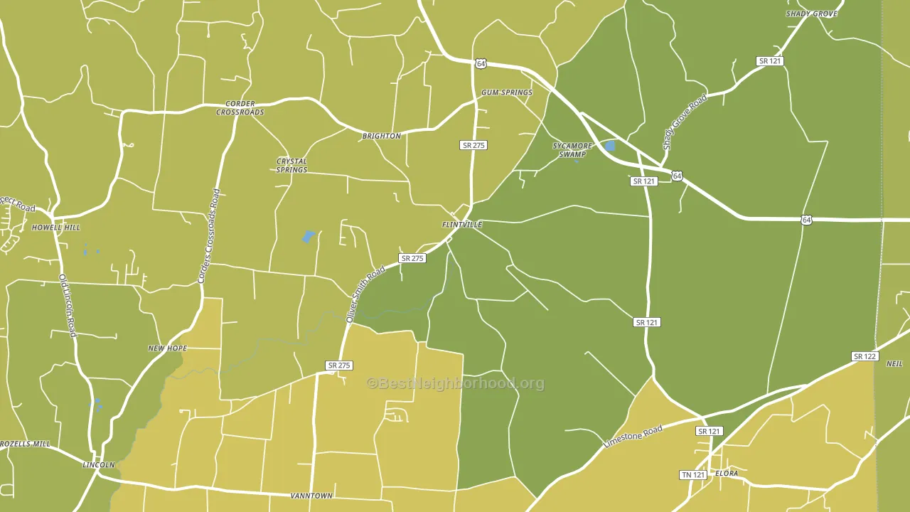 37335, TN block-group voter-turnout map