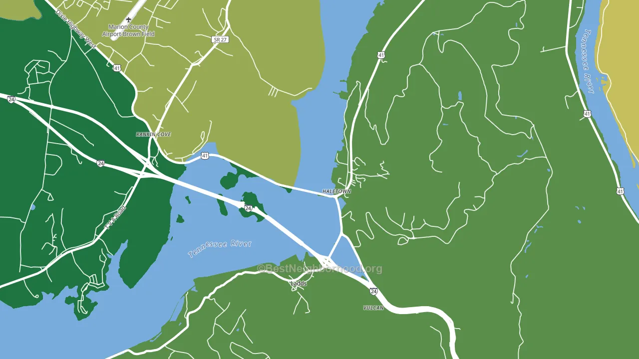 37340, TN block-group voter-turnout map