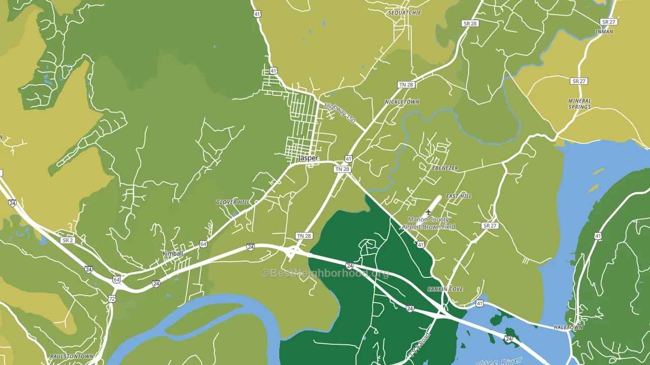 37347, TN block-group voter-turnout map