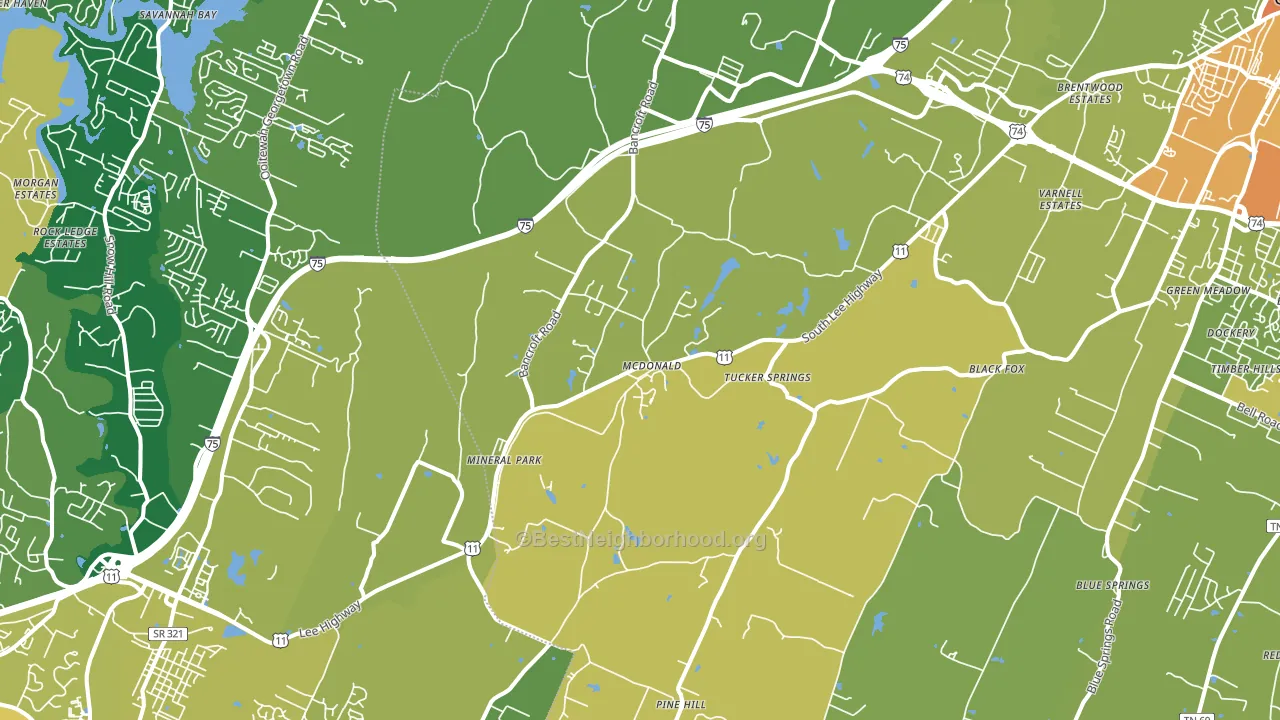 37353, TN block-group voter-turnout map