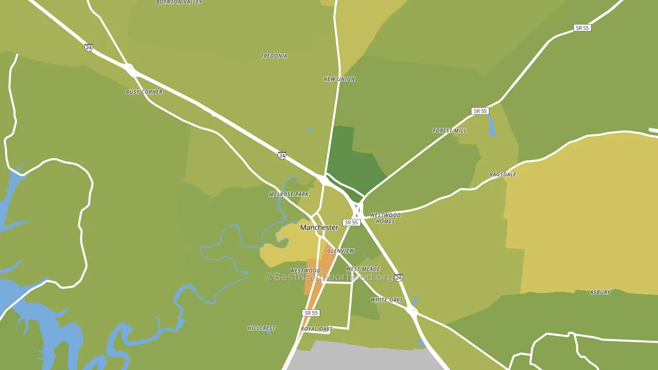 37355, TN block-group voter-turnout map