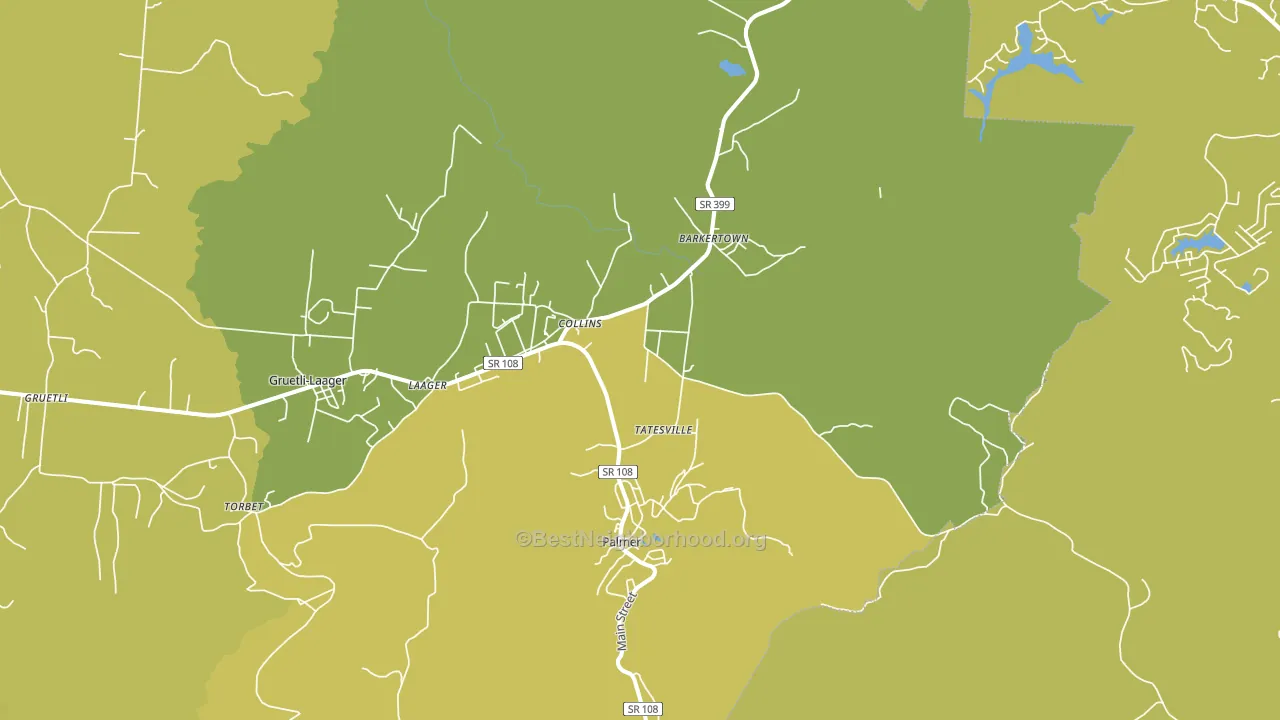 37365, TN block-group voter-turnout map
