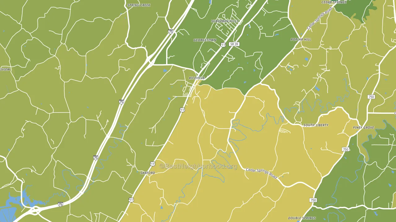 37370, TN block-group voter-turnout map