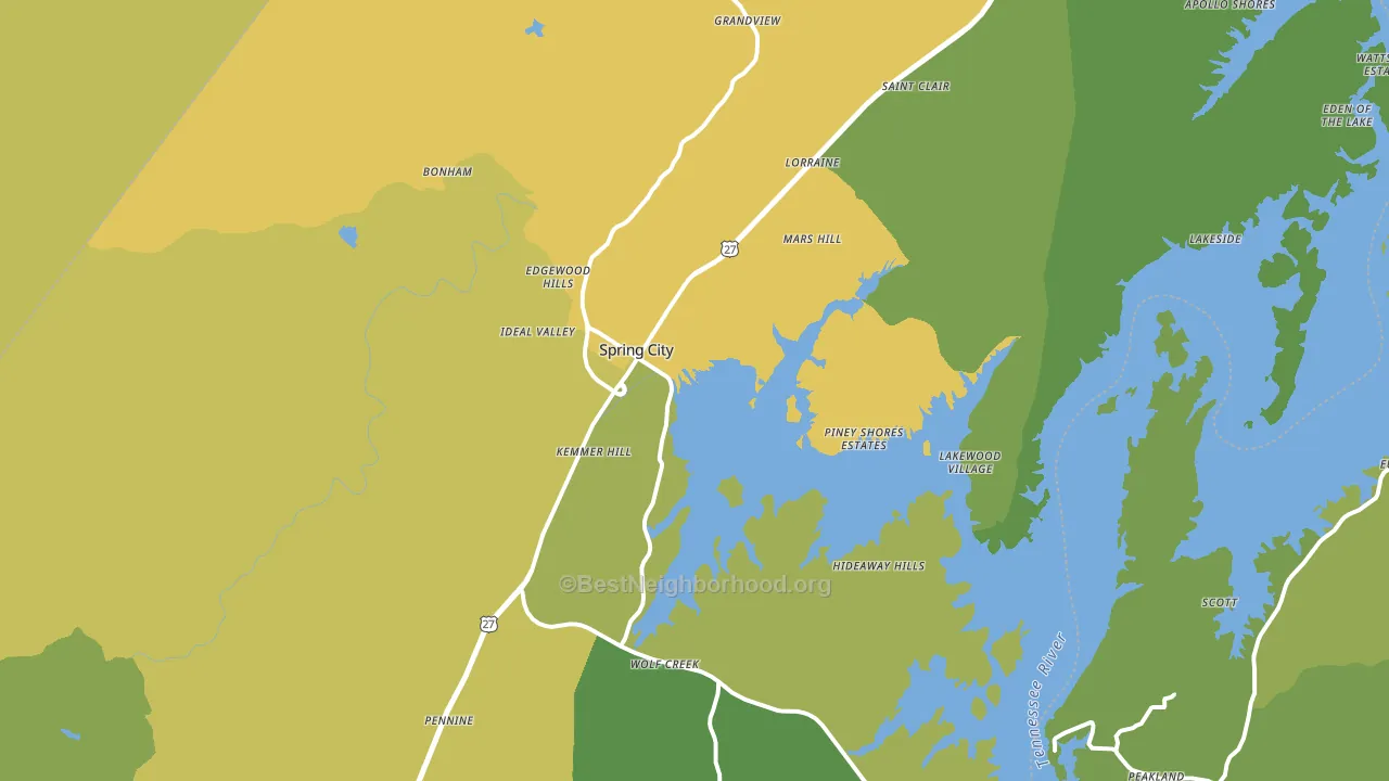 37381, TN block-group voter-turnout map