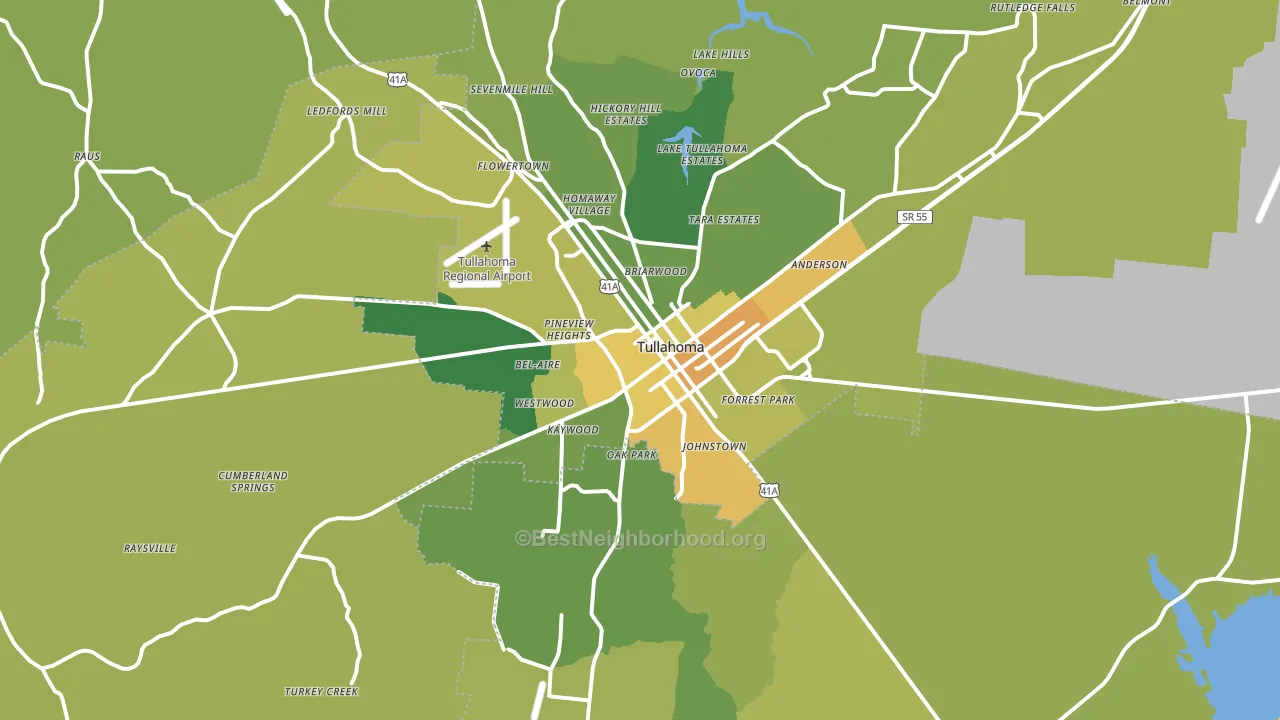 37388, TN block-group voter-turnout map