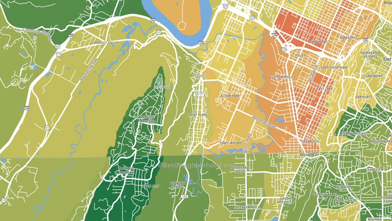 37409, TN block-group voter-turnout map