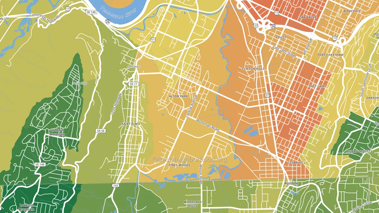 37410, TN block-group voter-turnout map