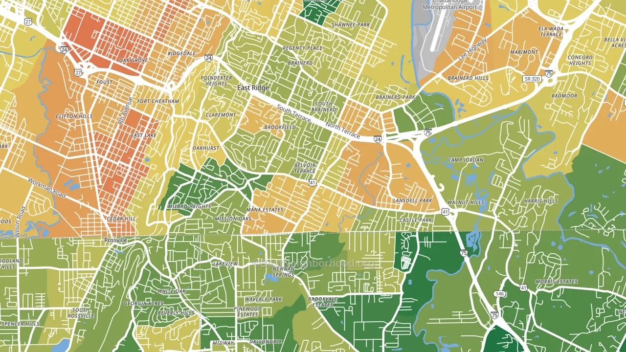 37412, TN block-group voter-turnout map