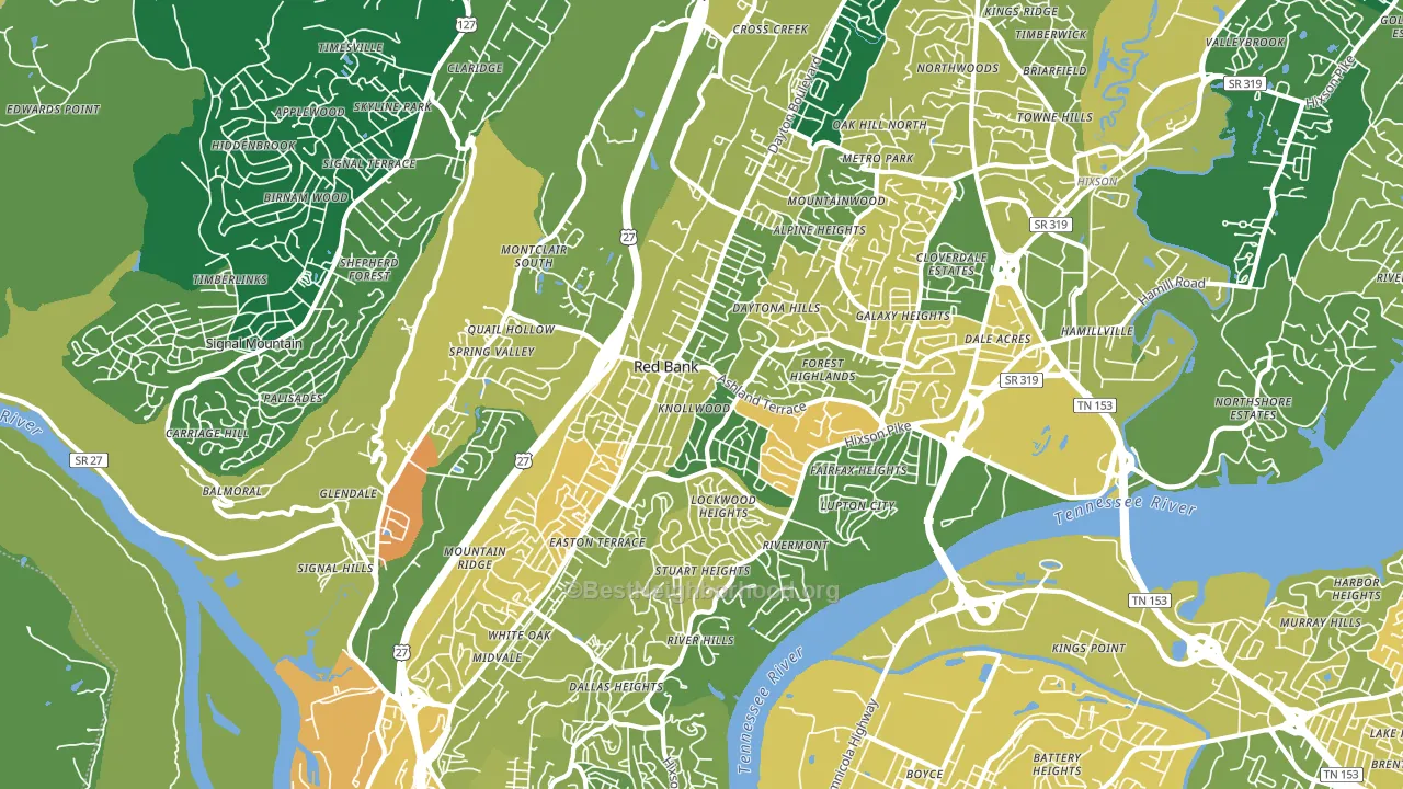 37415, TN block-group voter-turnout map
