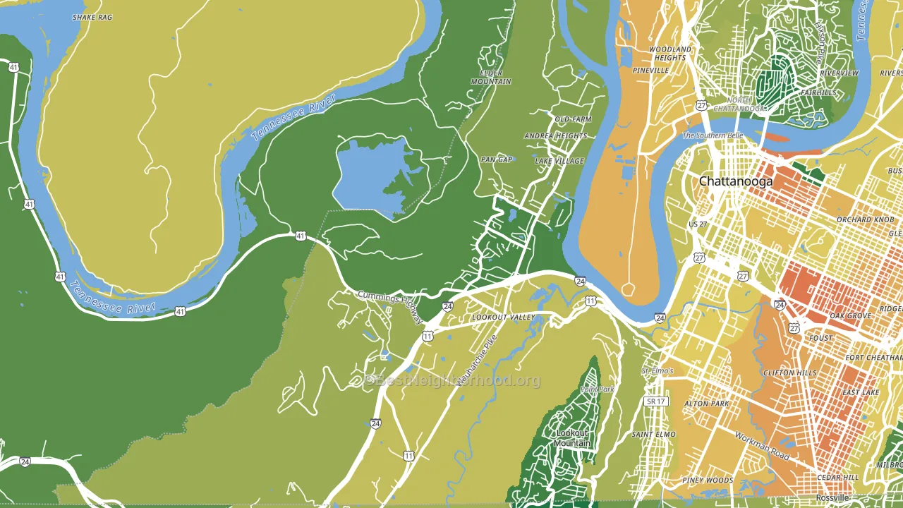 37419, TN block-group voter-turnout map