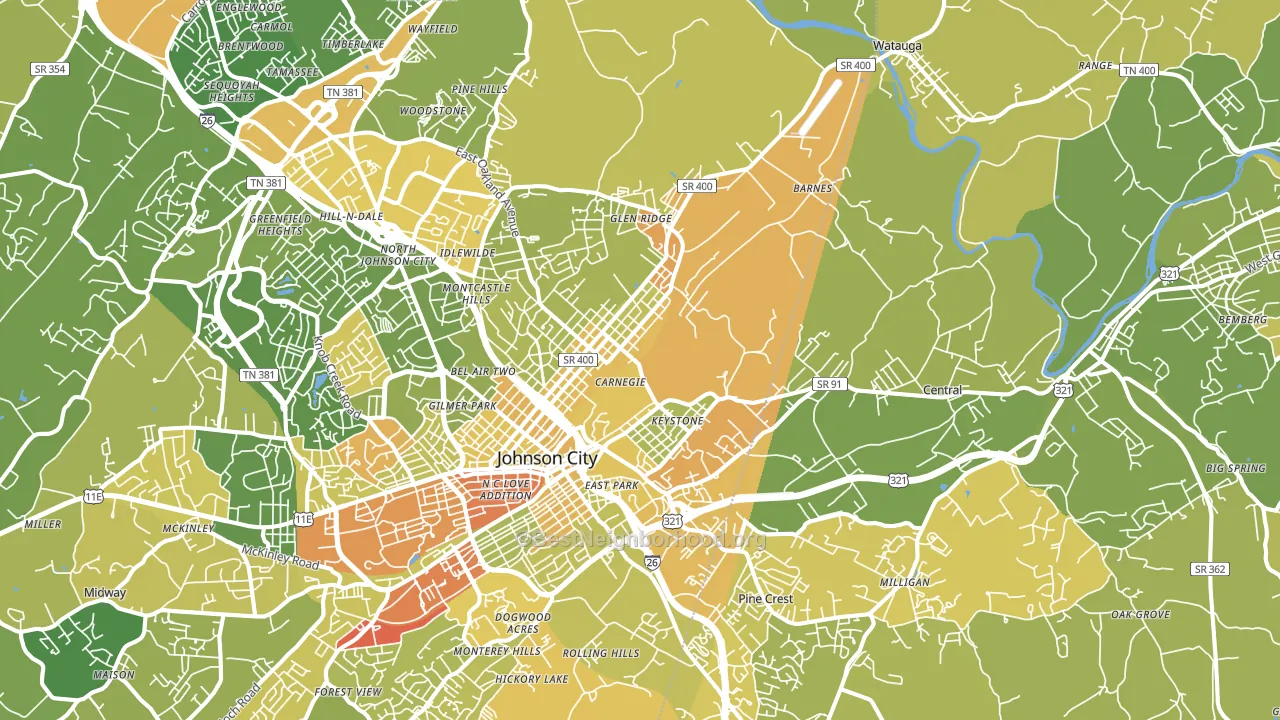 37601, TN block-group voter-turnout map