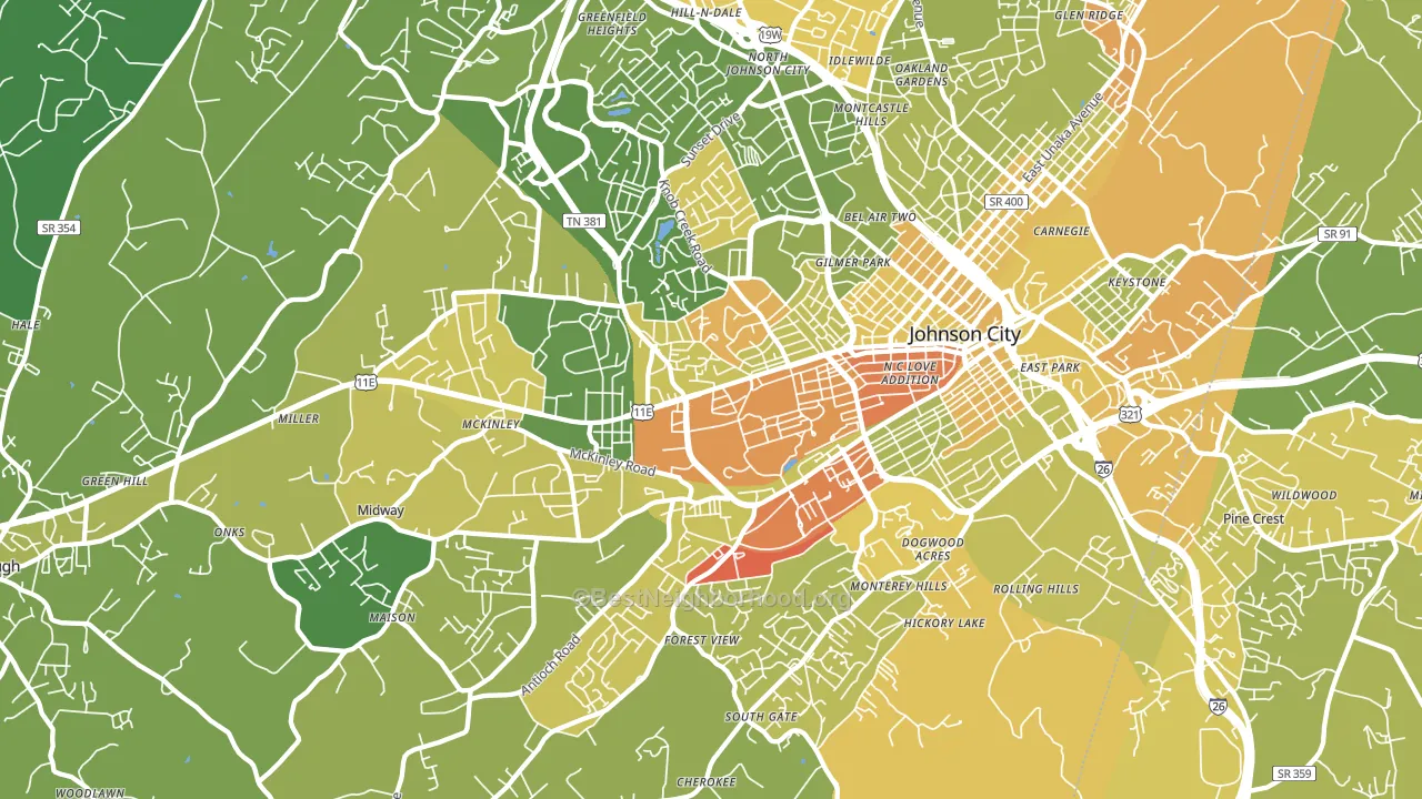 37604, TN block-group voter-turnout map