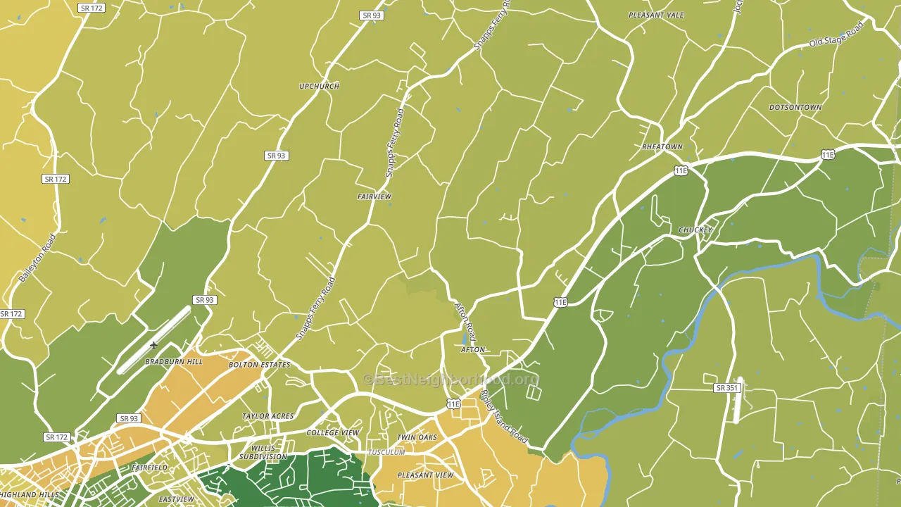 37616, TN block-group voter-turnout map