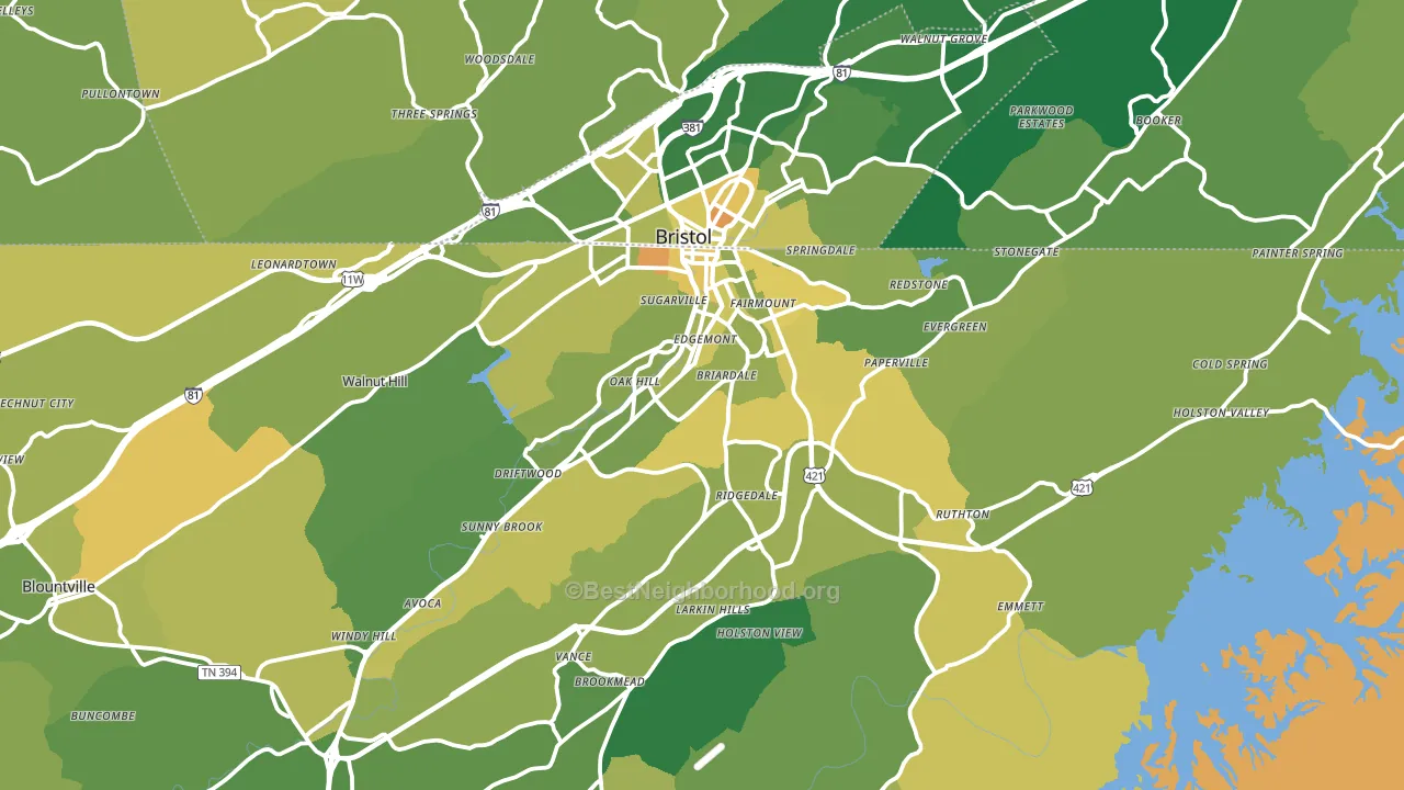 37620, TN block-group voter-turnout map